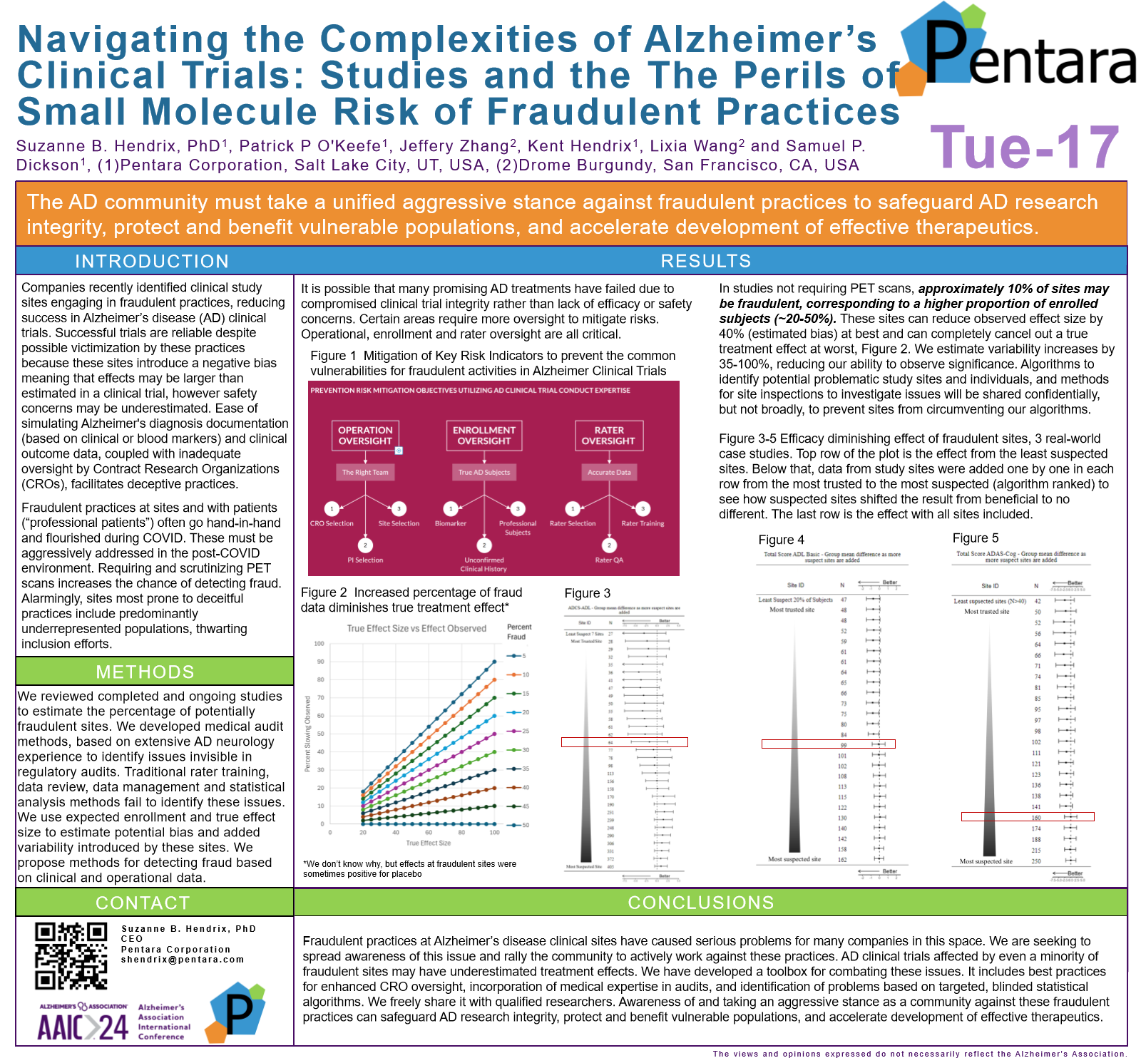 Navigating the Complexities of Alzheimer's Clinical Trials: The Perils of Small Molecule Studies and the Risk of Fraudulent Practices — conference poster. Open the PDF above for its text.
